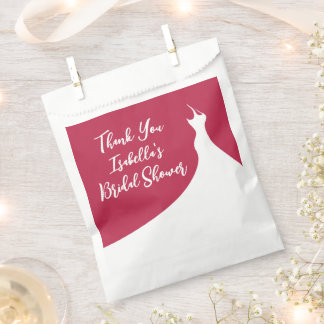 Elegantes Brautparty Gefallen Beutel viva magenta Geschenktütchen