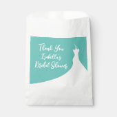 Elegantes Brautparty Gefallen türkisfarbenes Beute Geschenktütchen (Vorderseite)