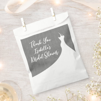 Elegantes Brautparty Gevor Beutel graue Leinen Geschenktütchen