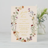 Elegantes Brautparty Gold Folieneinladung (Stehend vorne)