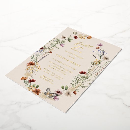 Elegantes Brautparty Gold Folieneinladung (Gedreht)