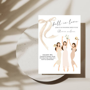 Elegantes Brautparty - Happy Bride & Bridesmaid Einladung