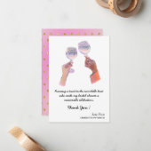 Elegantes Brautparty Host Vielen Dank Mitteilungskarte (Vorderseite/Rückseite Beispiel)