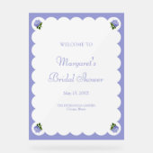 Elegantes Brautparty Hydrangea Begrüßungszeichen Acrylschild (Vorderseite)