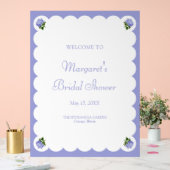Elegantes Brautparty Hydrangea Begrüßungszeichen Acrylschild (Hochzeit)