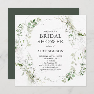 Elegantes Brautparty im Grünen Einladung