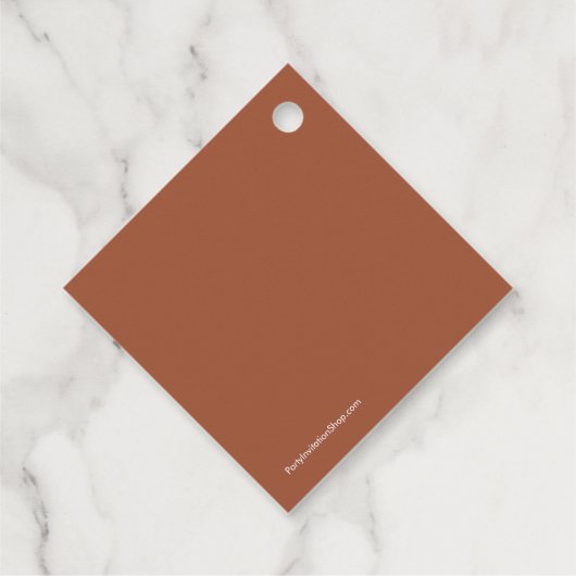 Elegantes Brautparty im Herbst floral Vielen Dank Geschenkanhänger (Rückseite)