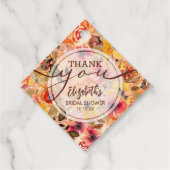 Elegantes Brautparty im Herbst floral Vielen Dank Geschenkanhänger (Vorderseite)