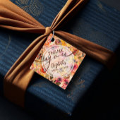 Elegantes Brautparty im Herbst floral Vielen Dank Geschenkanhänger