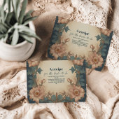Elegantes Brautparty im Jugendstil Begleitkarte