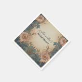 Elegantes Brautparty im Jugendstil Serviette (Ecke)