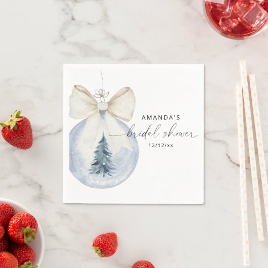 Elegantes Brautparty im Winter Serviette (Beispiel)