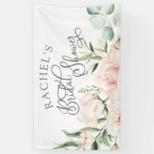 Elegantes Brautparty in Aquarellfarbe Rosa Banner (Vertikal)