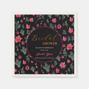 Elegantes Brautparty in Aquarellfarben, rosa und b Serviette