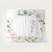 Elegantes Brautparty in Aquarellfarben Wandteppich (Vorderseite (Horizontal))