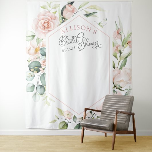 Elegantes Brautparty in Aquarellfarben Wandteppich (Beispiel)