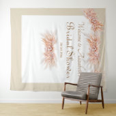 Elegantes Brautparty in floralen Aquarellen Wandteppich (Beispiel (Horizontal))