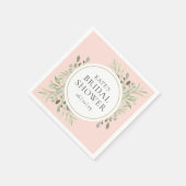 Elegantes Brautparty in Rosa Rosa Serviette (Ecke)