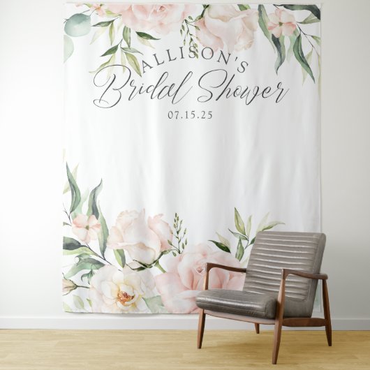 Elegantes Brautparty in Rosa Wandteppich (Beispiel)