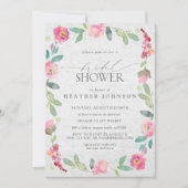 Elegantes Brautparty in warmen Rosatönen Einladung (Vorderseite)