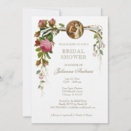 Elegantes Brautparty Katholische Rose Einladung