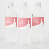 Elegantes Brautparty Korallenwasser Flaschenetiket Wasserflaschenetikett (Flaschen)