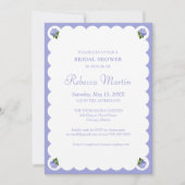 Elegantes Brautparty Lavender Blue Hydrangea Chic Einladung (Vorderseite)