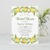 Elegantes BRAUTPARTY Lemons Einladung (Stehend Vorderseite)