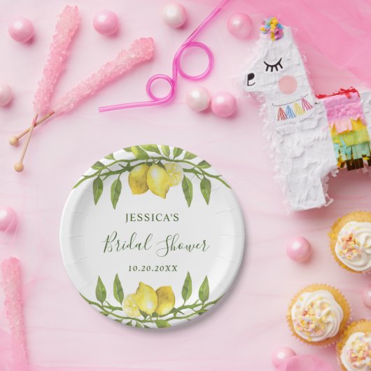Elegantes BRAUTPARTY Lemons Pappteller (Party)