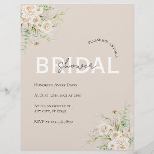 Elegantes Brautparty Letterhead Briefbogen