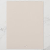 Elegantes Brautparty Letterhead Briefbogen (Rückseite)