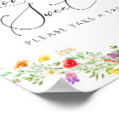 Elegantes Brautparty Liebe ist süßes Poster (Ecke)