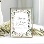 Elegantes Brautparty Liebe ist Sweet Poster<br><div class="desc">Eine Liebe ist Sweet Poster ist ein atemberaubendes Kunstwerk, das die Schönheit und Süße der Liebe feiert. Die zarten Pinselstriche der Aquarellfarbe erzeugen einen faszinierenden Effekt und zeigen die komplizierten Details jeder Blume und jedes Blattes. Die Farben harmonieren nahtlos und verleihen dem Plakat eine sanfte und romantische Qualität. Der blumenreiche...</div>