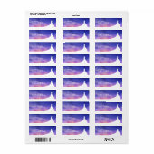 Elegantes Brautparty lila Aquarellmarke (Vorne)