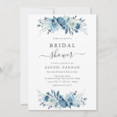 Elegantes Brautparty mit blühenden Wasserfarben Einladung (Vorderseite)