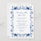 Elegantes Brautparty mit blühender Wasserfarbe Einladung (Vorderseite)