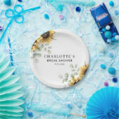 Elegantes Brautparty mit Blumen Pappteller (Party)