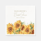 Elegantes Brautparty mit Blumen Serviette (Vorderseite)