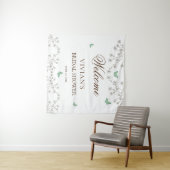 Elegantes Brautparty mit Blumen und Schmetterlinge Wandteppich (Beispiel (Horizontal))