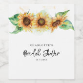 Elegantes Brautparty mit Blumen Weinetikett (Einzelnes Label)