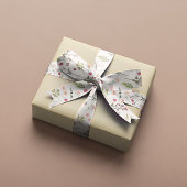 Elegantes Brautparty mit Blumenrosa und Grün Satinband