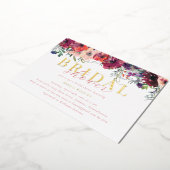 Elegantes Brautparty mit floralen Brunch Folieneinladung (Gedreht)