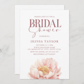 Elegantes Brautparty mit floralen Wasserfarben Einladung (Vorne/Hinten)