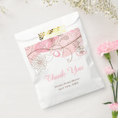 Elegantes Brautparty mit floraler Drehung in Rosa Geschenktütchen (Versiegelt)