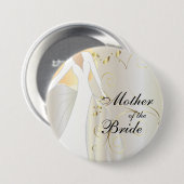 Elegantes Brautparty mit Goldakzenten Button (Vorne & Hinten)