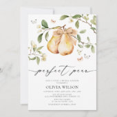 Elegantes Brautparty mit perfektem Vollpear Einladung (Vorderseite)
