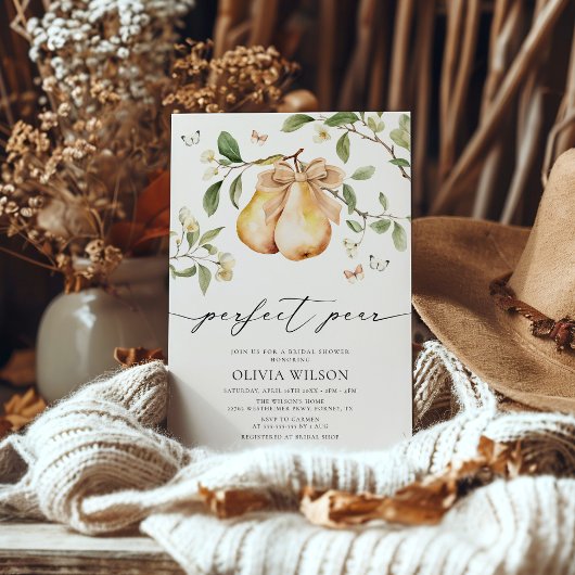 Elegantes Brautparty mit perfektem Vollpear Einladung