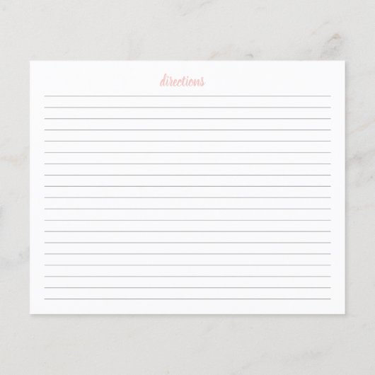 Elegantes Brautparty mit rosa und weißer Rezeptur (Rückseite)