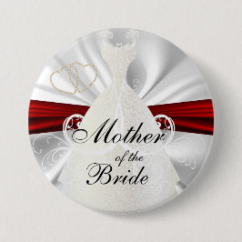Elegantes Brautparty mit Rot-u. Goldakzenten Button