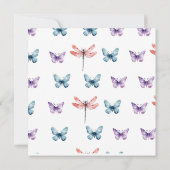 Elegantes Brautparty mit Wasserfarben Einladung (Rückseite)